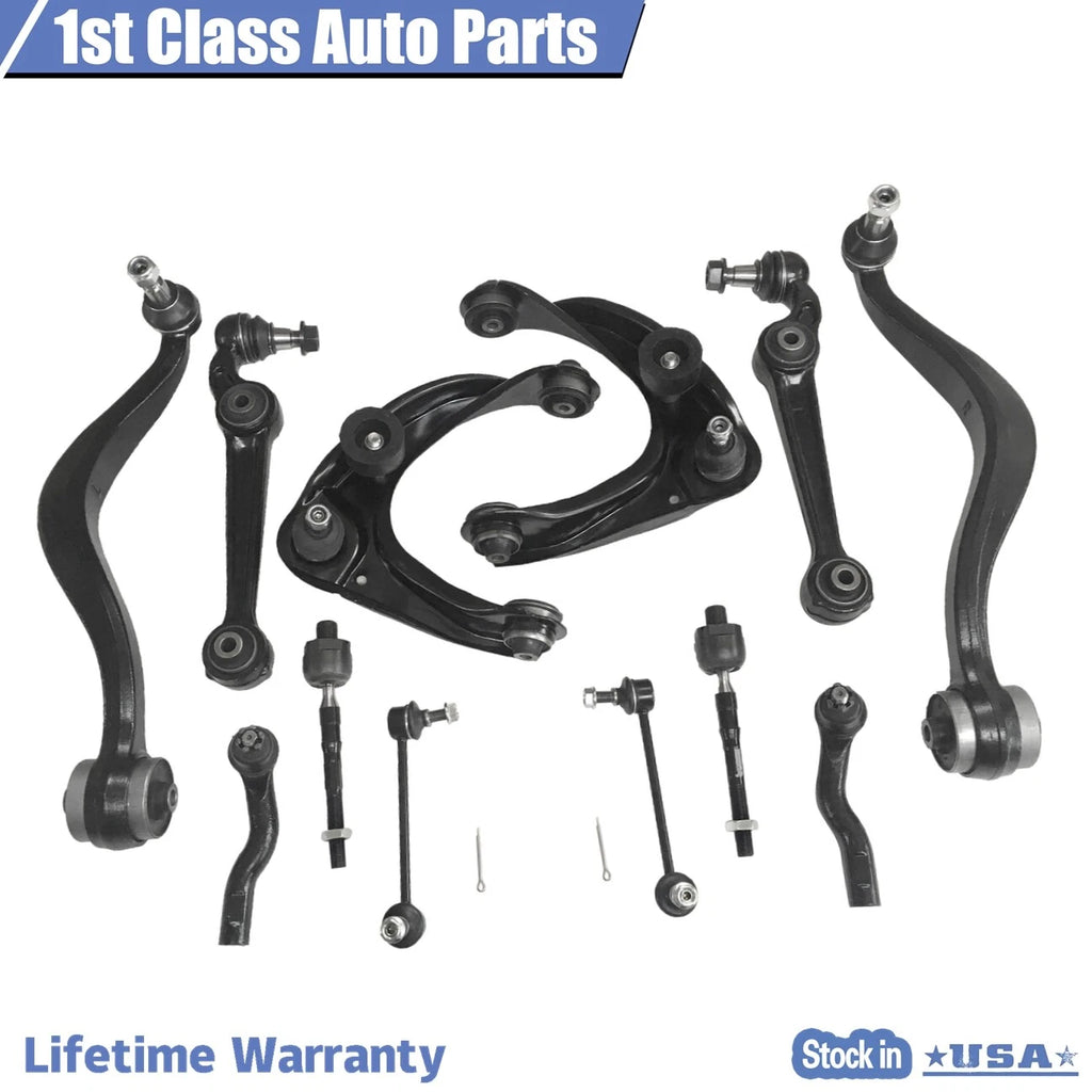 12pc Front Suspension Control Arms Ball Joints Tie Rods Kit for Mazda 6 (2003–2007)