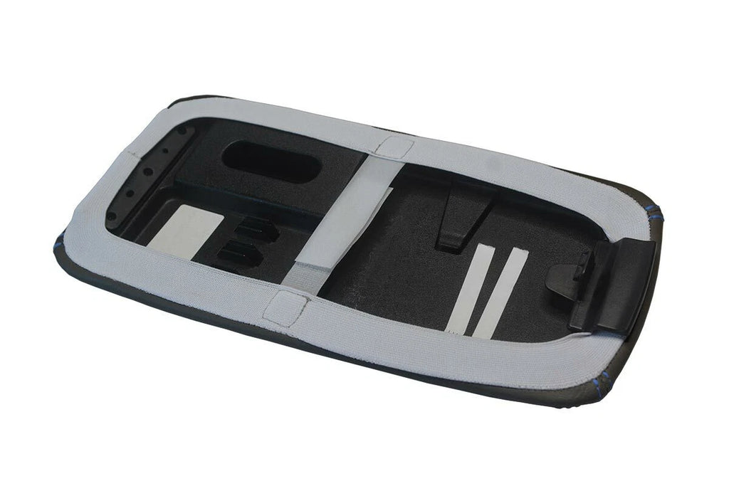 Leather Console Lid Pull Over Cover for Chevrolet Equinox (2005–2009) Blue Stitch
