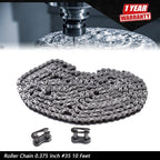 Roller Chain 0.375 Inch 35 for Various Applications (10 Feet)
