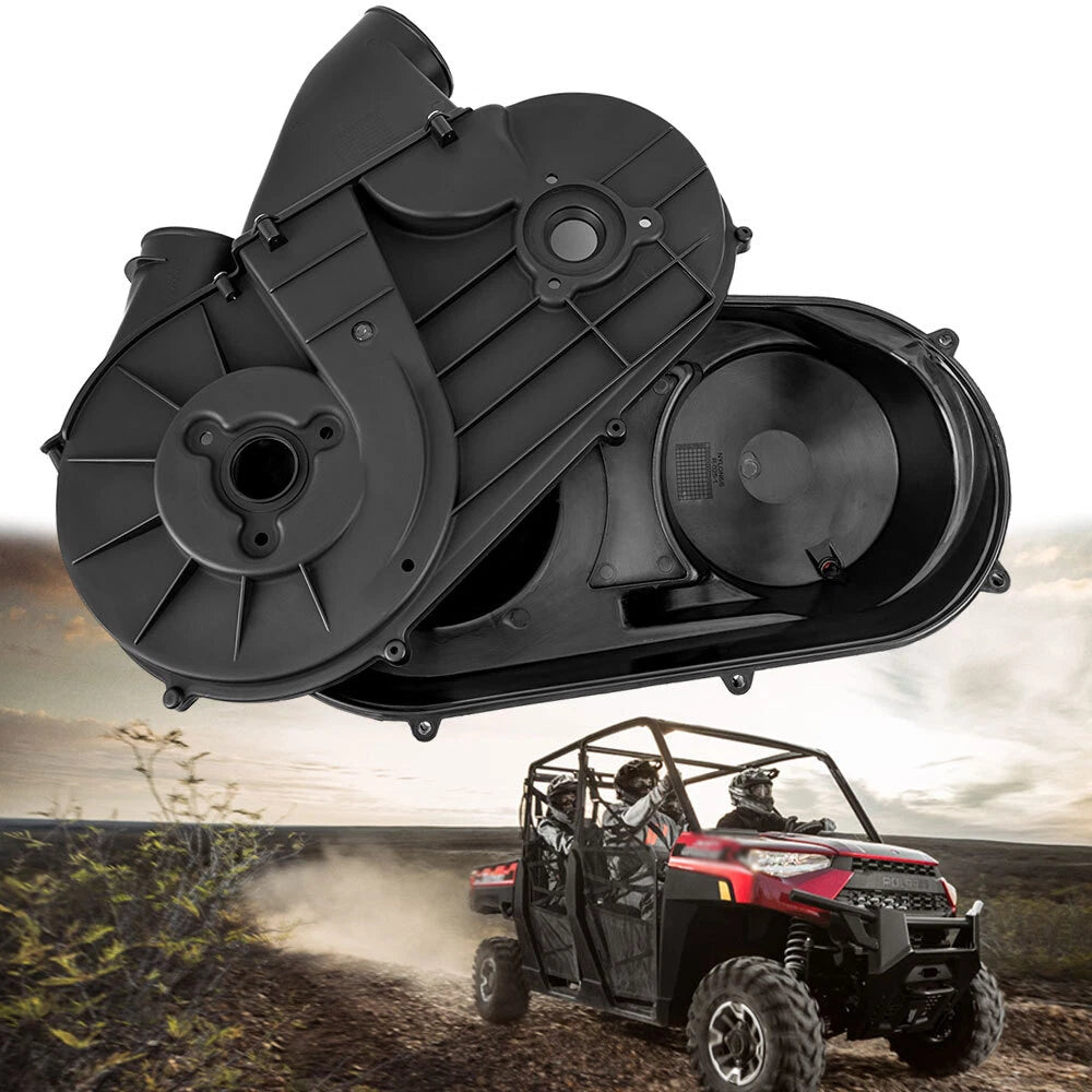 2X Outer Inner Clutch Belt Cover for Polaris RZR XP 1000 S 4 (2016–2020) Black