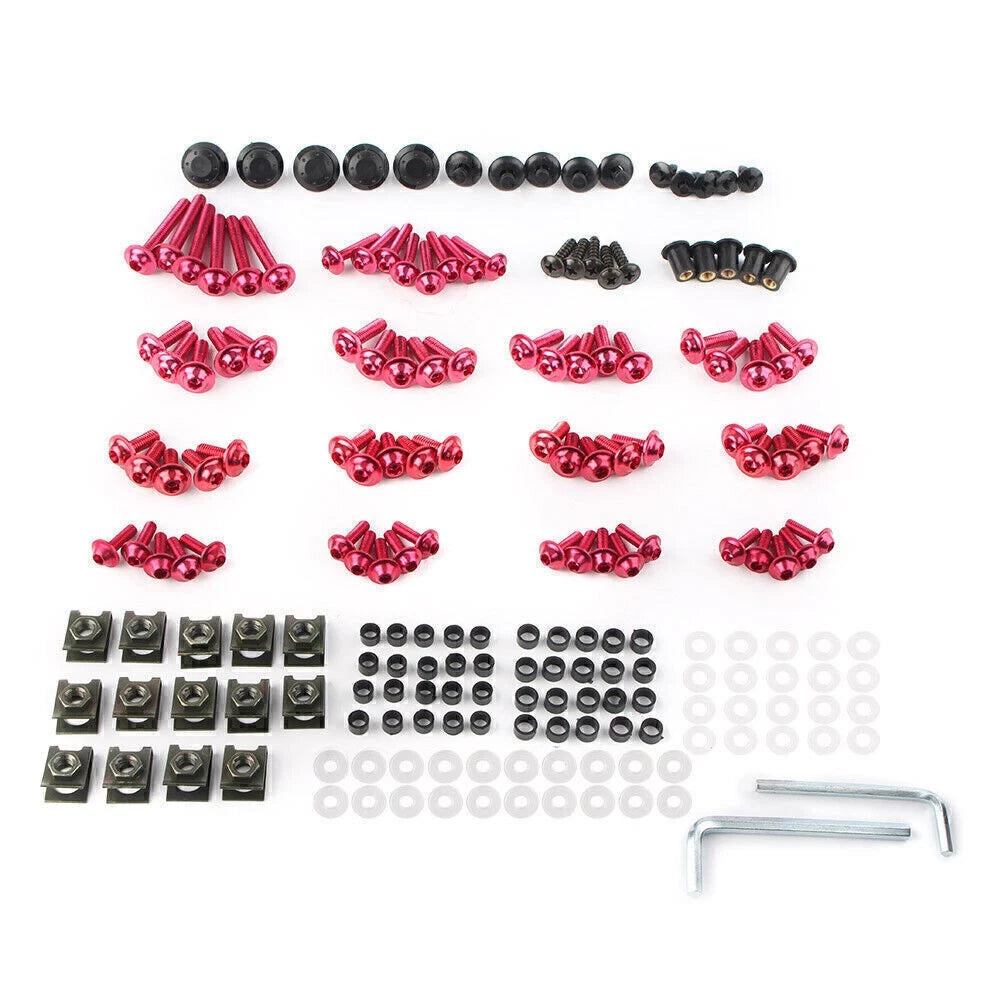 Fairing Bolt Kit Set of 4 for Honda CBR250R CBR300R (2011–2018) Pink RED