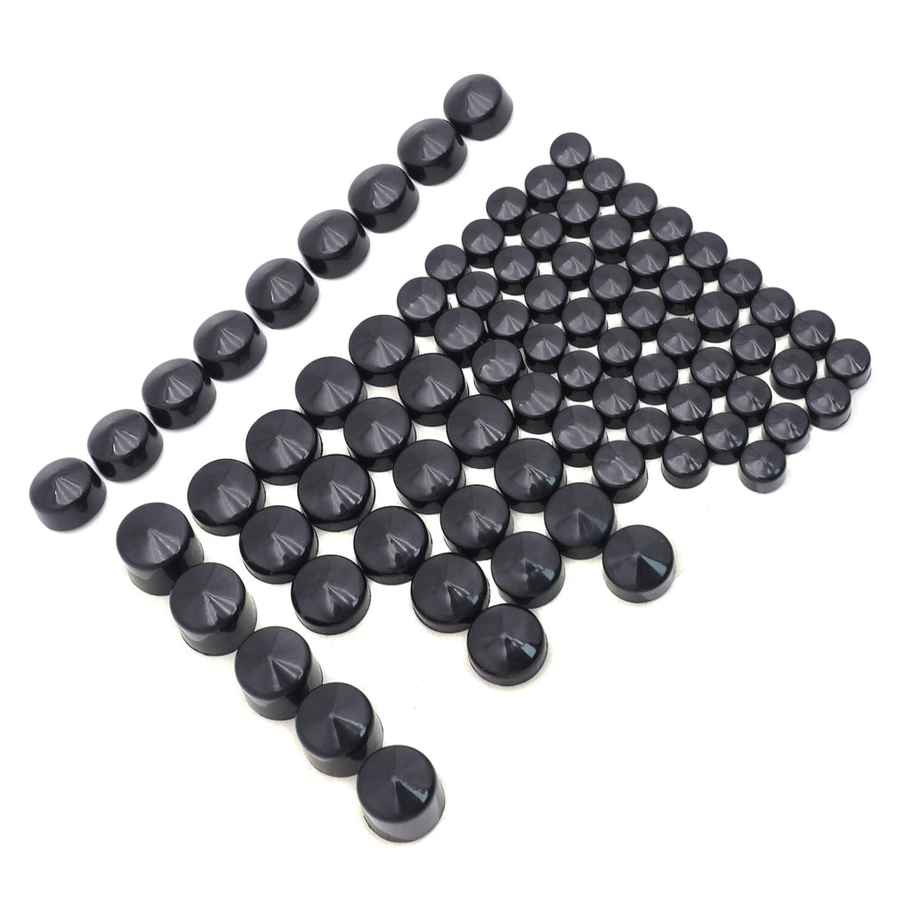 Set of 4 Black Bolt Toppers Caps for Harley Road King Twin Cam (1996–2006)
