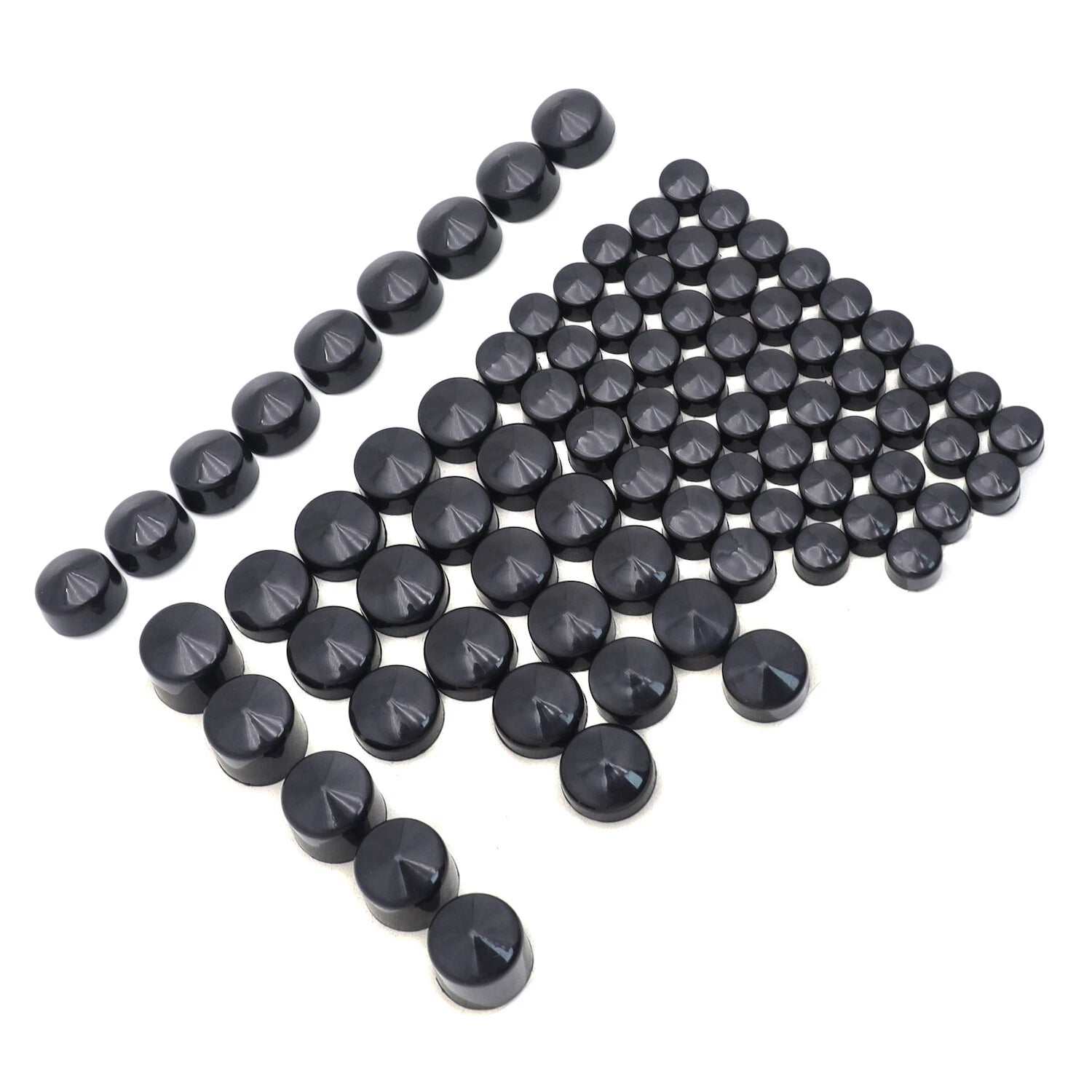 Set of 4 Black Bolt Toppers Caps for Harley Road King Twin Cam (1996–2006)