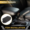 Center Console Cover for Ford Ranger (2019–2023) Microfiber Leather Black