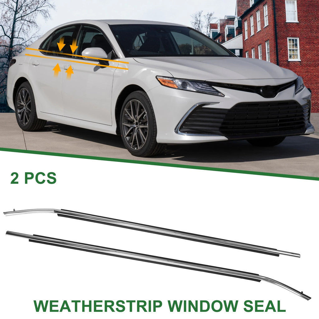 2X Front Left & Right Weatherstrip Window Seal for Toyota Camry (2012–2014)