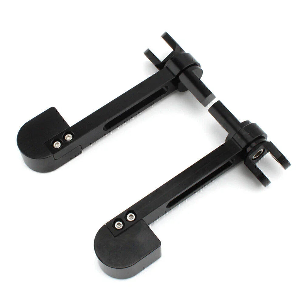 Black Stirrup Heel Foot Rest Pegs for Harley Sportster XL 883 1200 Softail FXWG
