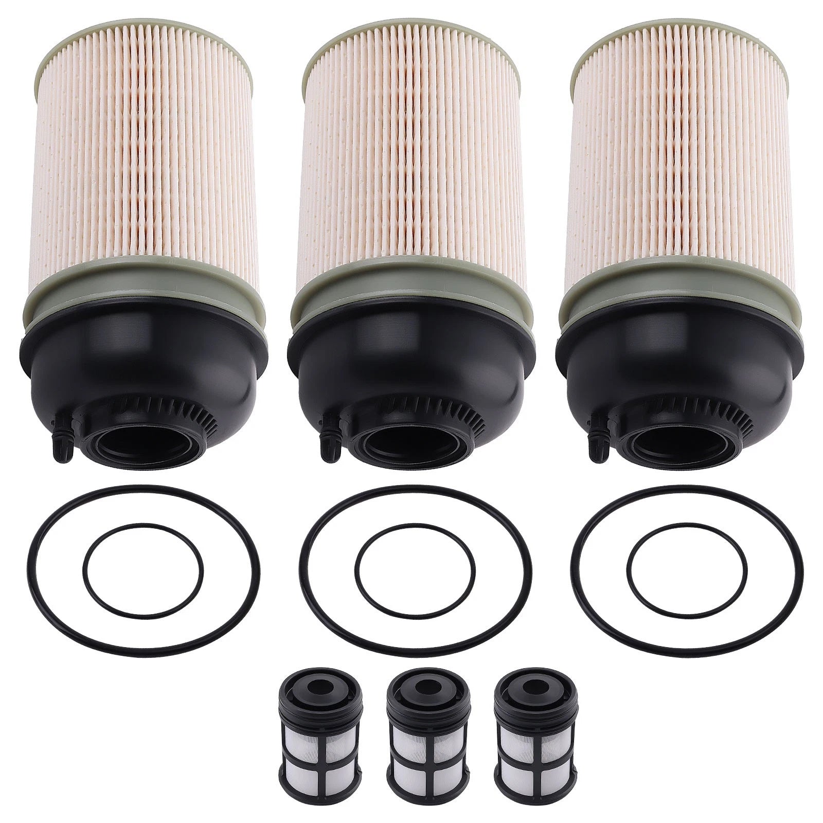 3X Diesel Fuel Filter Kit for Detroit DD13 DD15 DD16 (A4700903151)