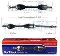 Set of 2 Front CV Axle Shafts for Ford Lincoln MKS (2009–2016)