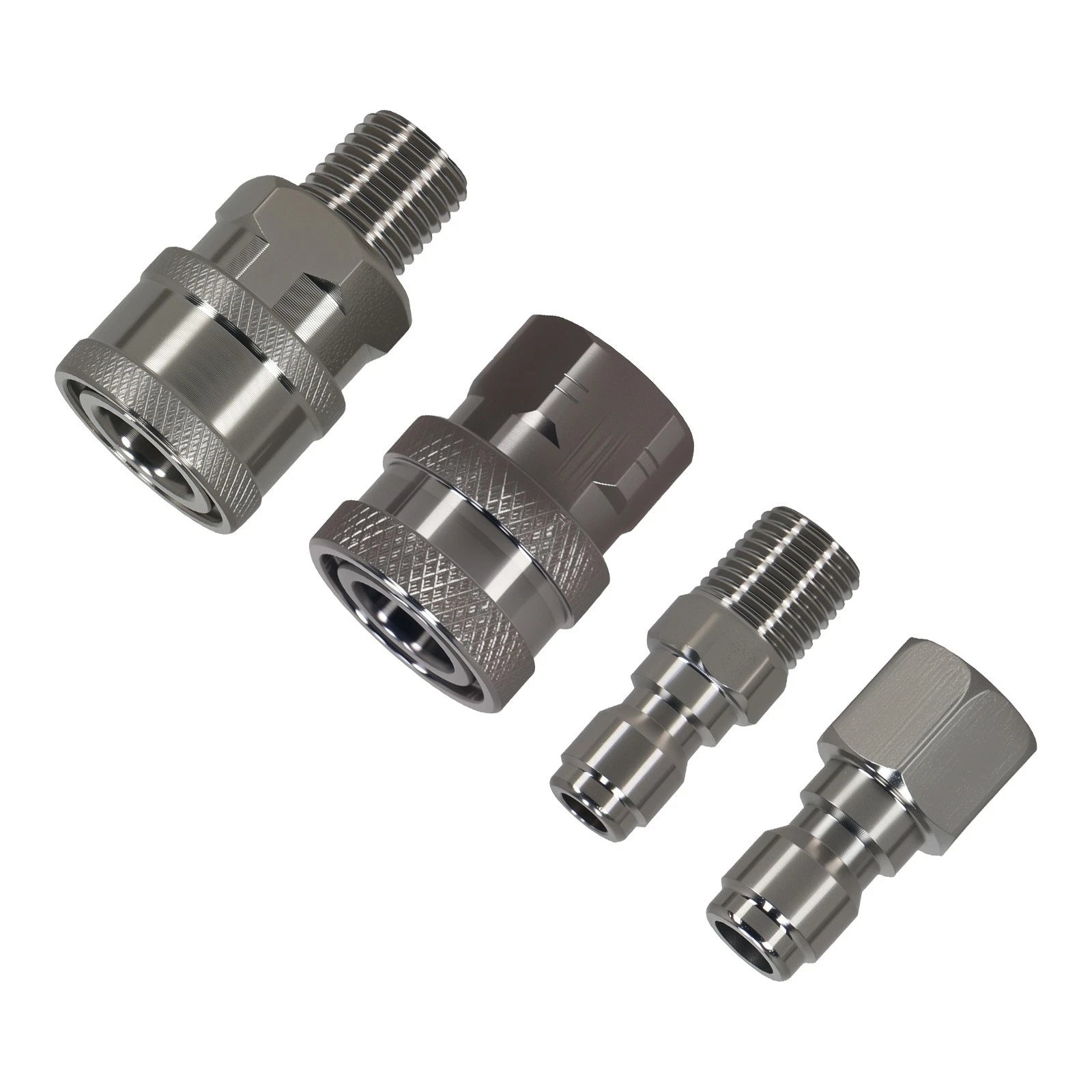 1/4" Quick Connect NPT Adapter for Pressure Washer for Stainless Steel (4pc)