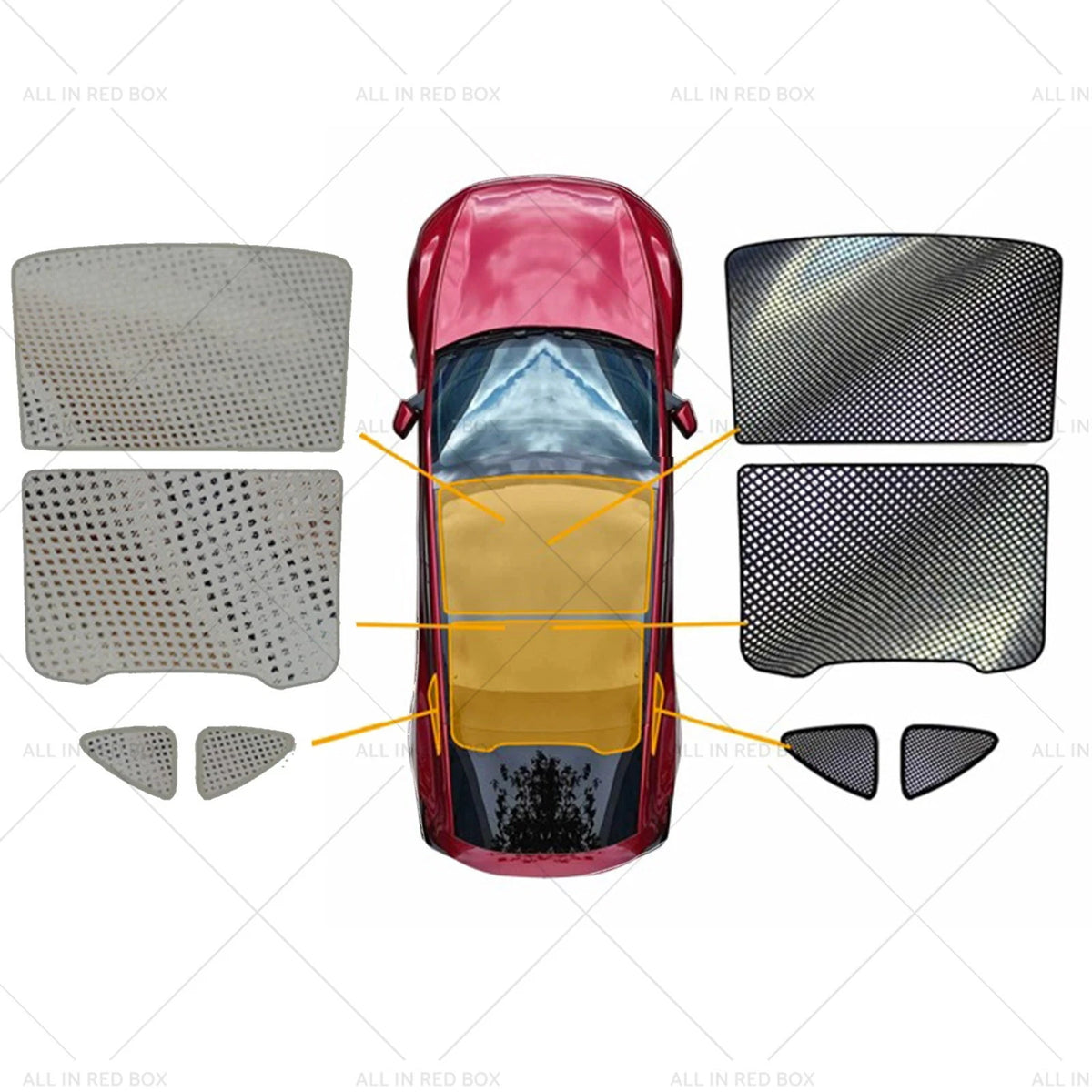 Sunroof Glass Roof Blind Shade Set for Tesla Model Y (2025-On)