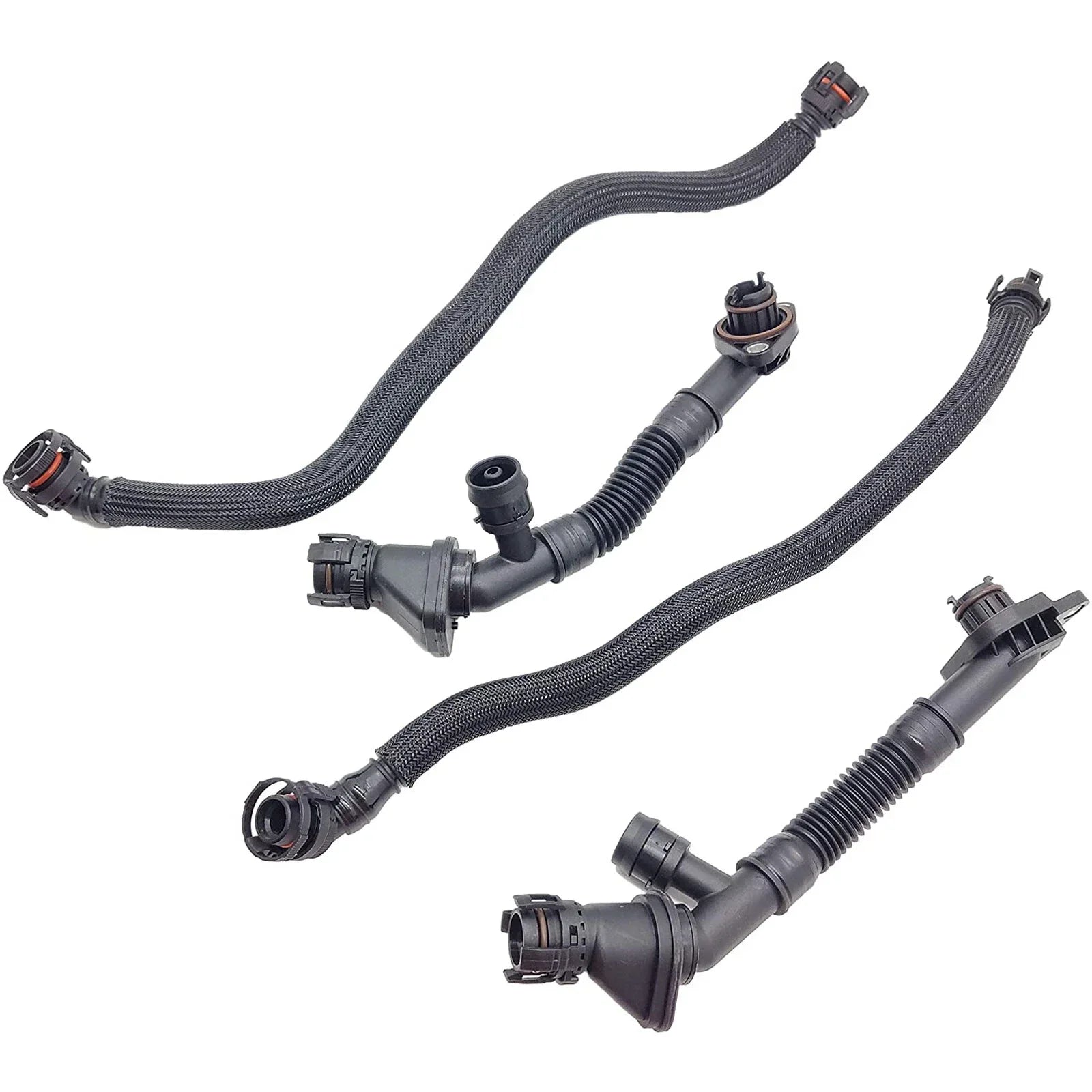 Breather Hoses 4Pcs for BMW 550i 650i 750Li X5/6 B7 (2004–2015)