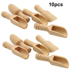 Set of 4 Wooden Herb Powder Spoon Scoops Kitchen Tool