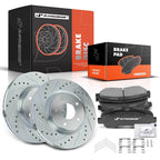 Front Drilled Brake Rotors & Ceramic Pads for Nissan Rogue (2008–2013)