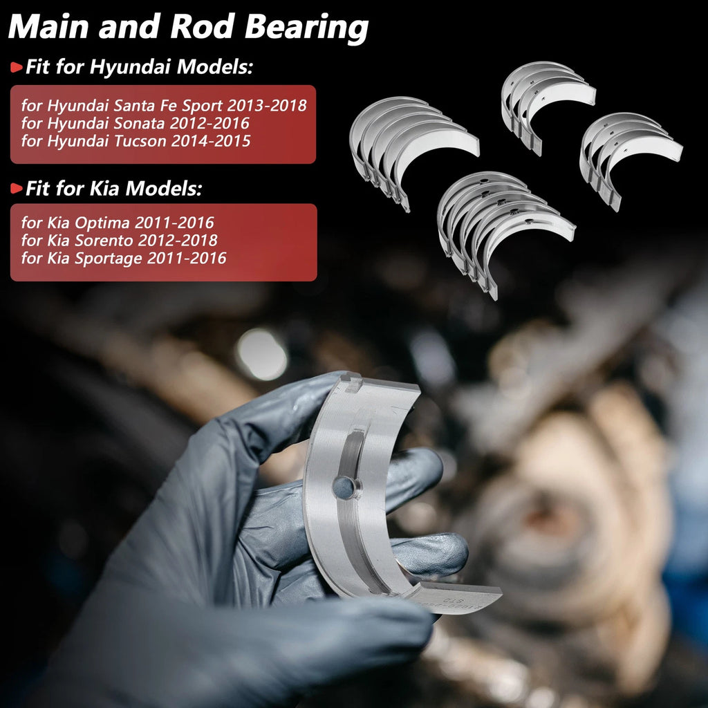 Main Bearing and Connecting Rod Bearing Kit No. 210-25100 for Hyundai Tucson (2016–2023)