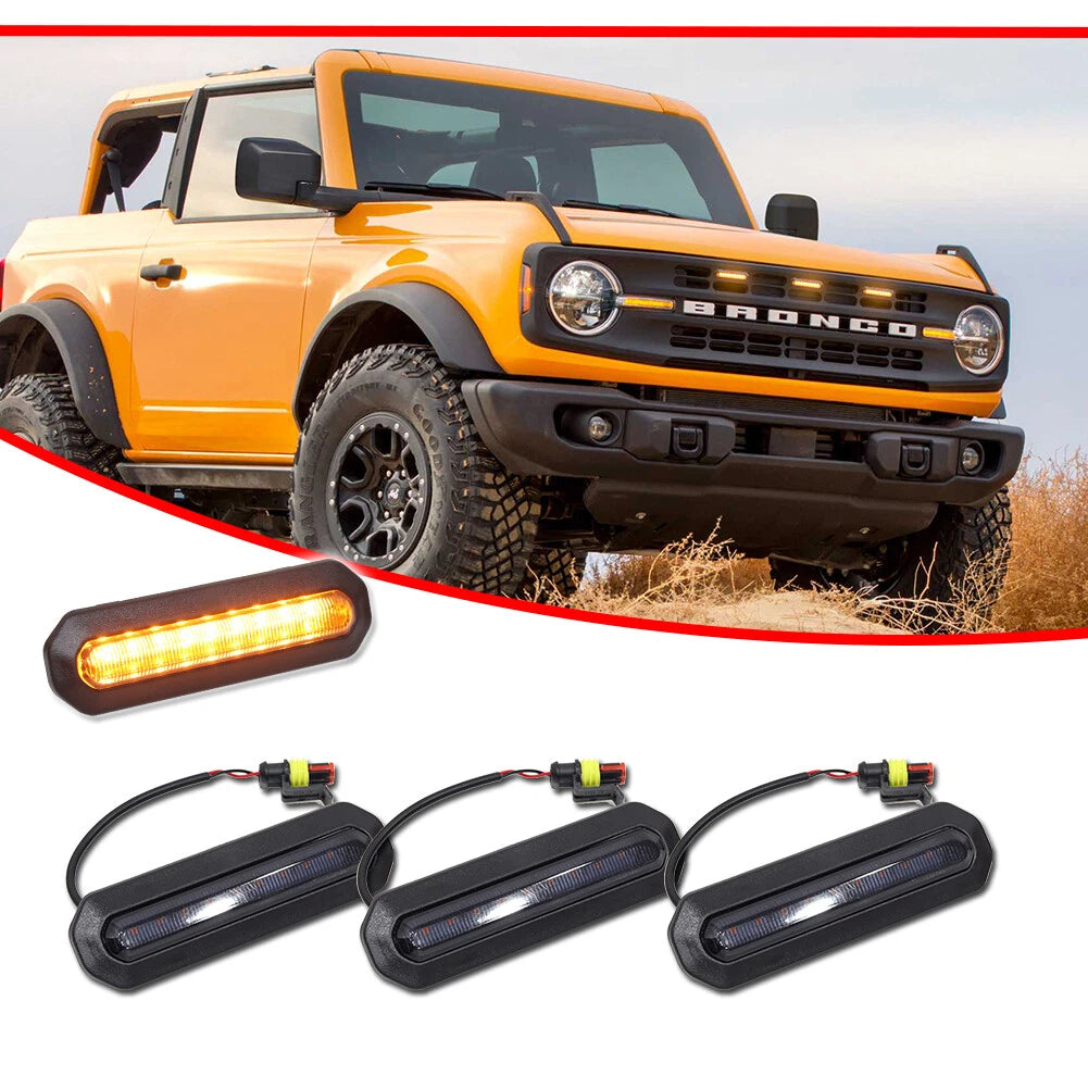 Amber LED Front Grille Light for Ford Bronco (2021–2023)