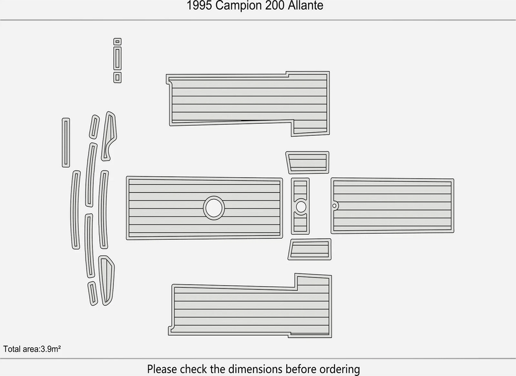 EVA Foam Pad Floor Mat for Campion 200 Allante (1995)