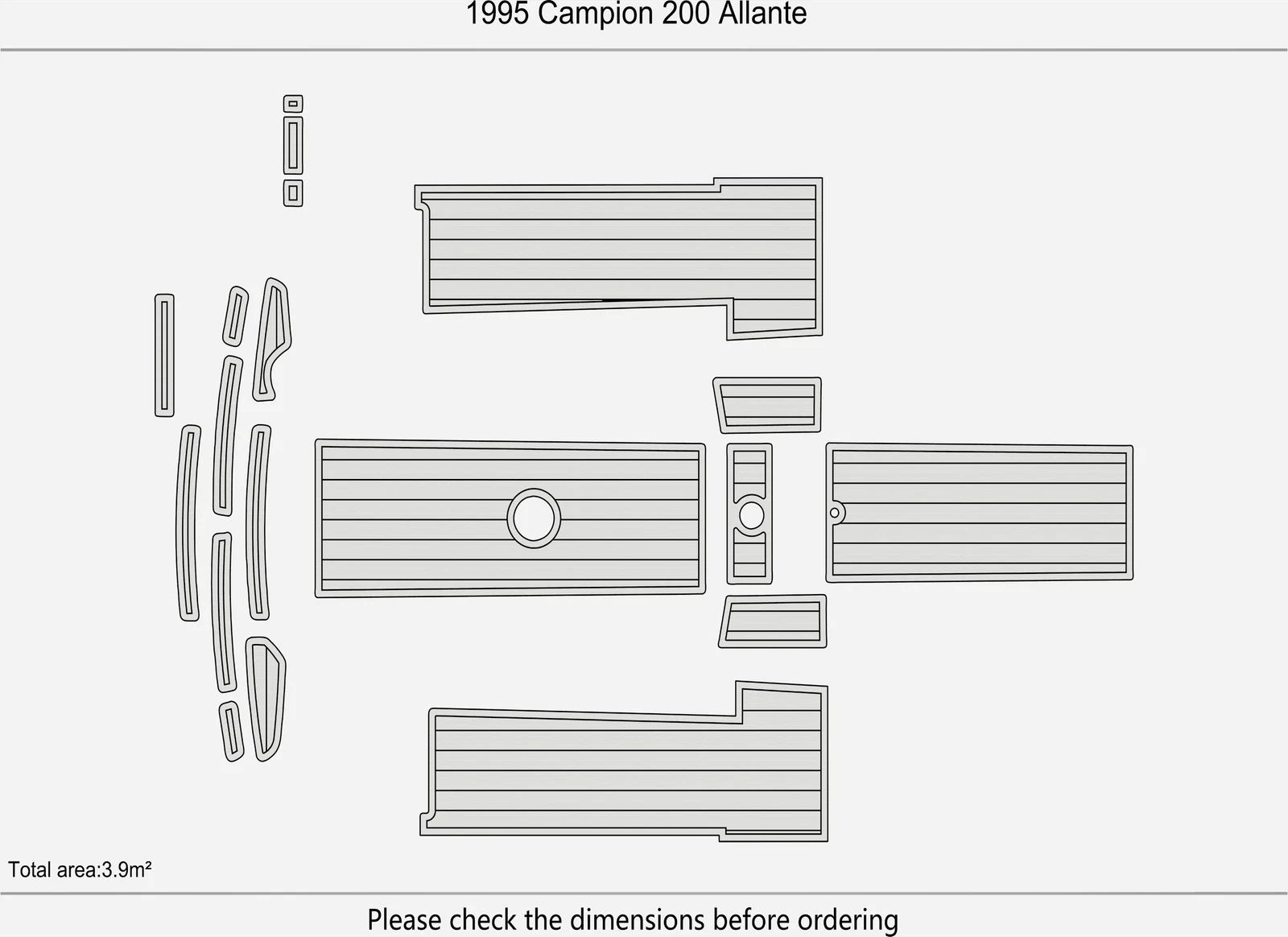EVA Foam Pad Floor Mat for Campion 200 Allante (1995)