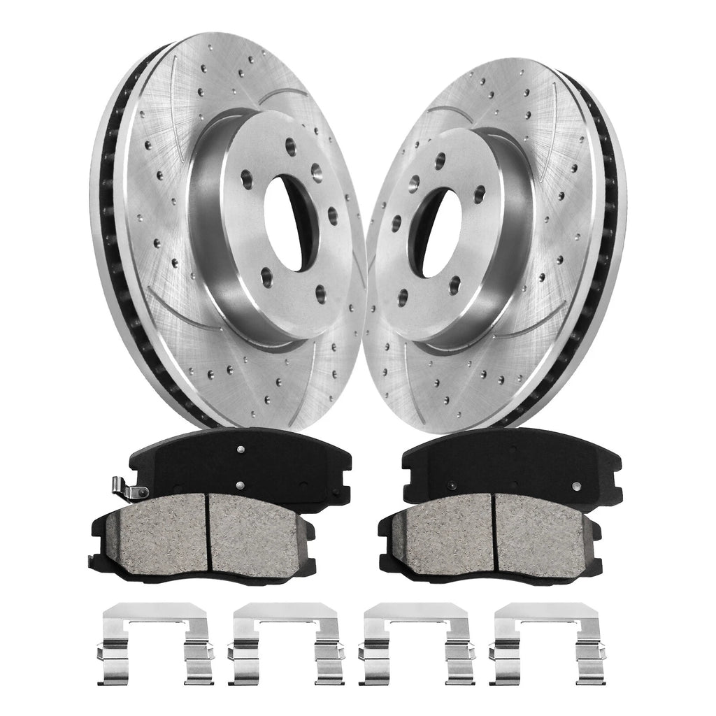 Front Disc Rotors + Brake Pads Kit for Chevrolet Equinox Torrent (2005–2009)