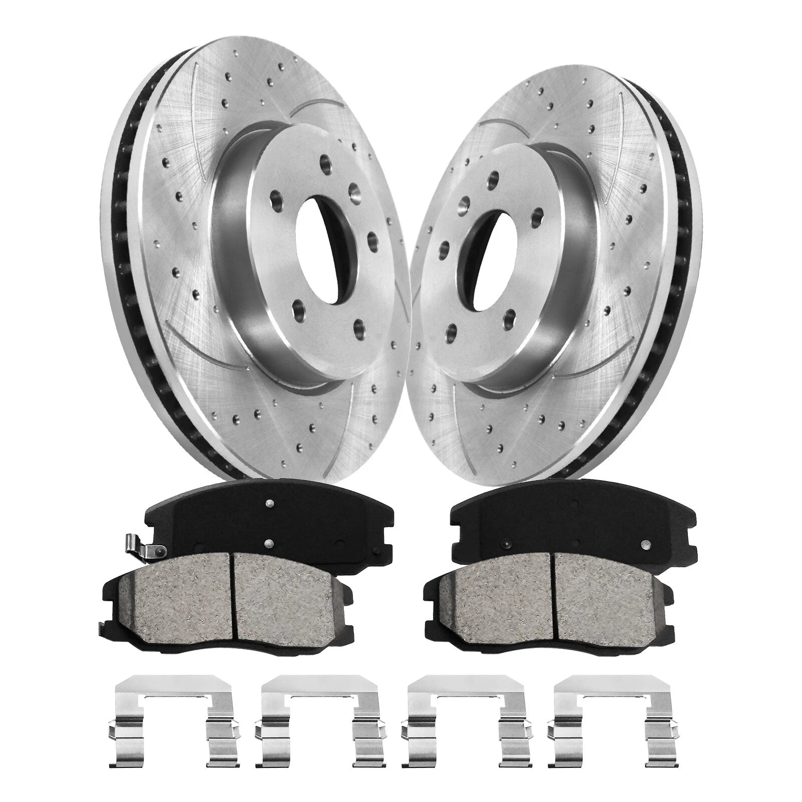 Front Disc Rotors + Brake Pads Kit for Chevrolet Equinox Torrent (2005–2009)