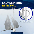 8 Lb Fluke Anchor for Slip-Ring (Hot Dipped Galvanized Steel) FO4624