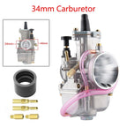 34mm Carburetor for PWK34 Keihin KOSO OKO ATV Go Kart Dirt Pit Bike (250-350cc)