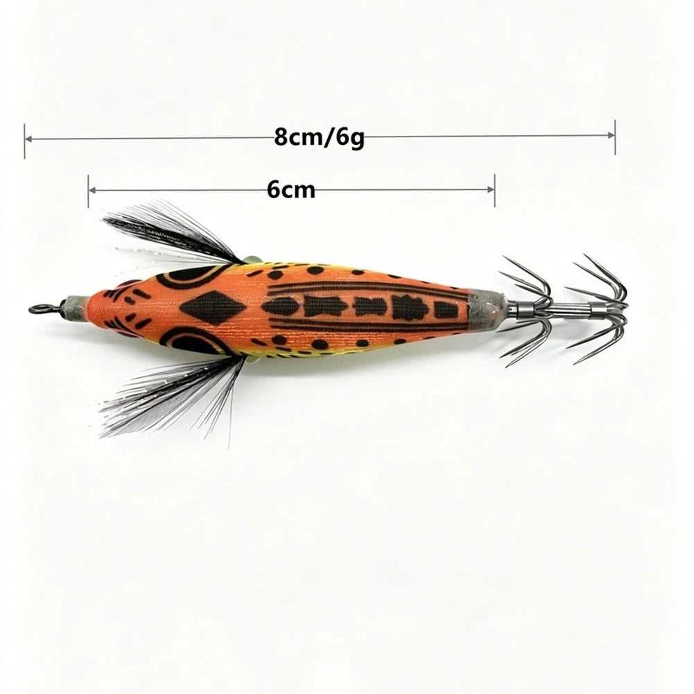 Glow in Dark Squid Lure for Slow Trolling Saltwater Fishing (8cm)