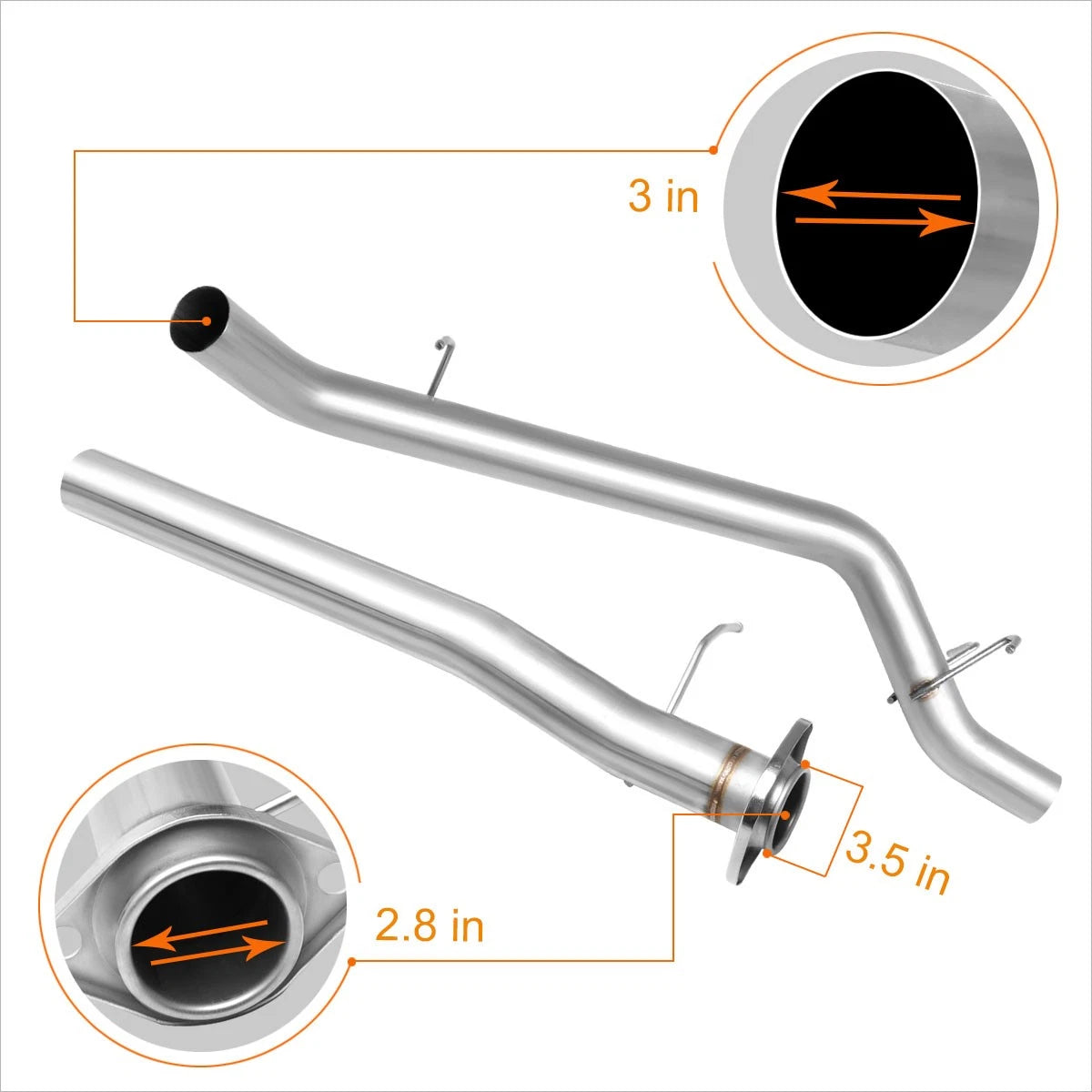 3" Stainless Steel Catback Exhaust System for Chevy Colorado/GMC Canyon (2015–2016)