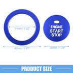 Engine Ignition Button Decal for Hyundai Sonata (2011–2014) Aluminum Alloy Blue