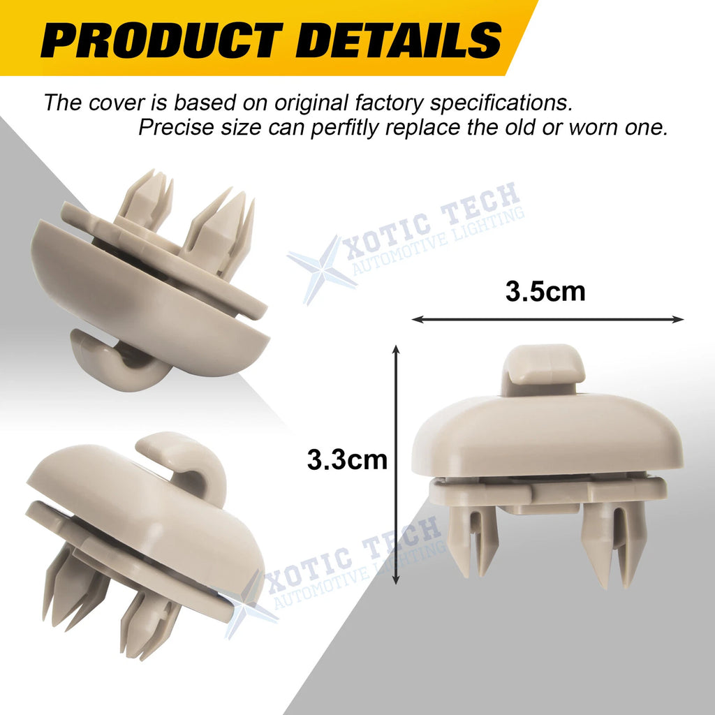 2-Pack Car Sun Visor Clip Hook for Audi A3 RS4 A5 Q3 Q5 (2001-2015) Beige