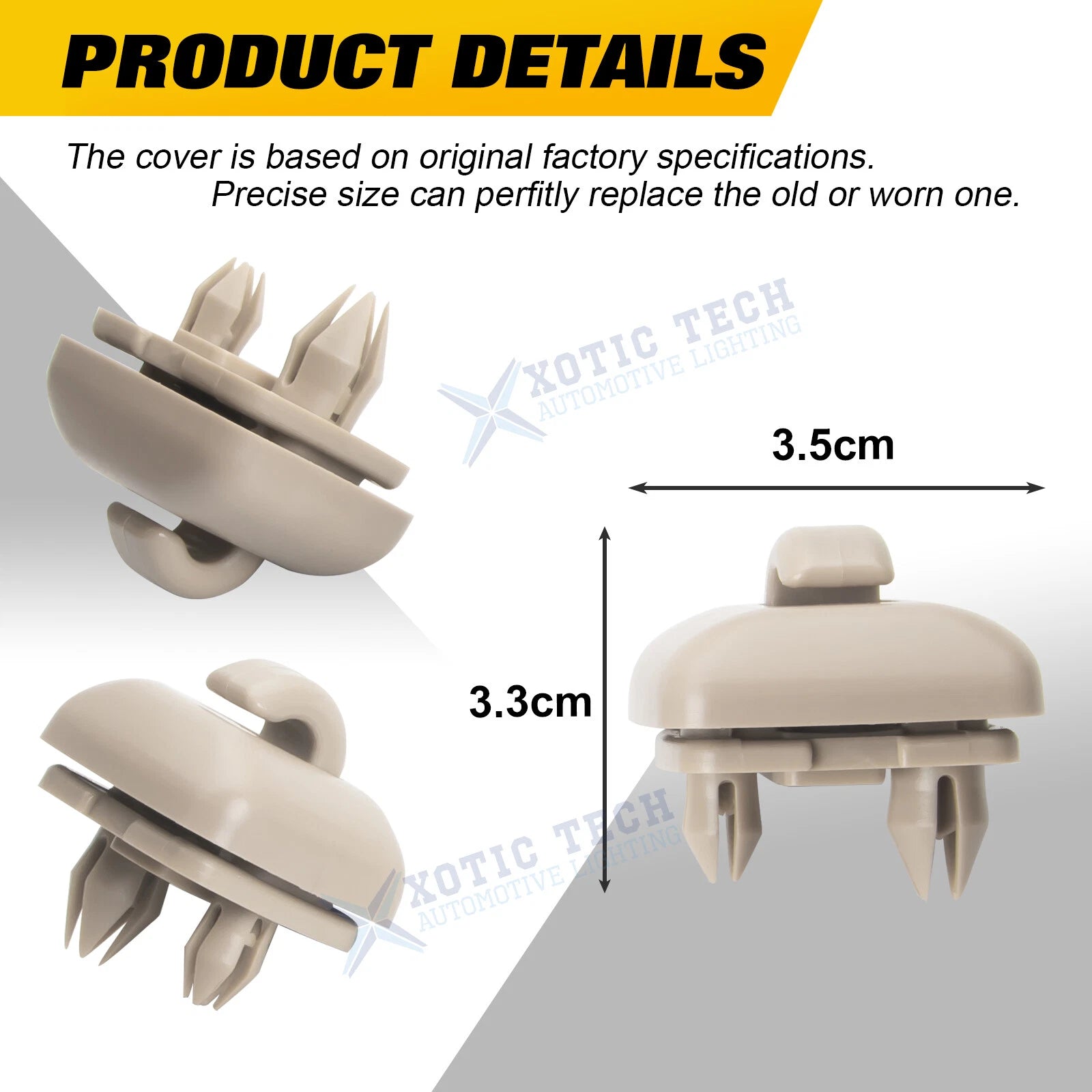 2-Pack Car Sun Visor Clip Hook for Audi A3 RS4 A5 Q3 Q5 (2001-2015) Beige