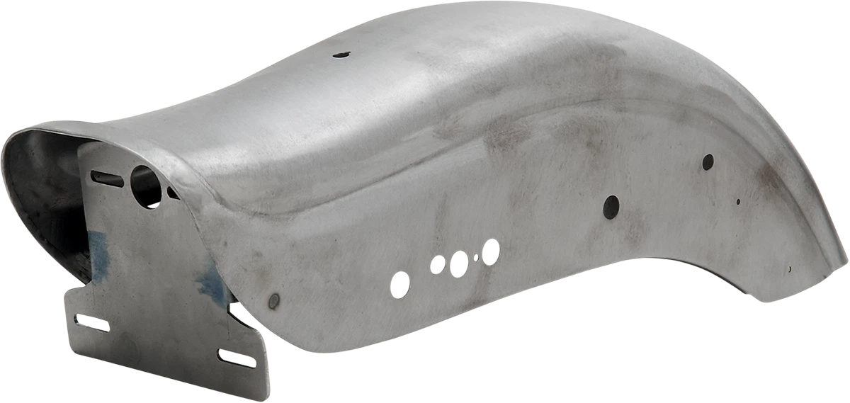 Drag Specialties Fate Bob Rear Fender for Harley Davidson (Raw, Drilled)