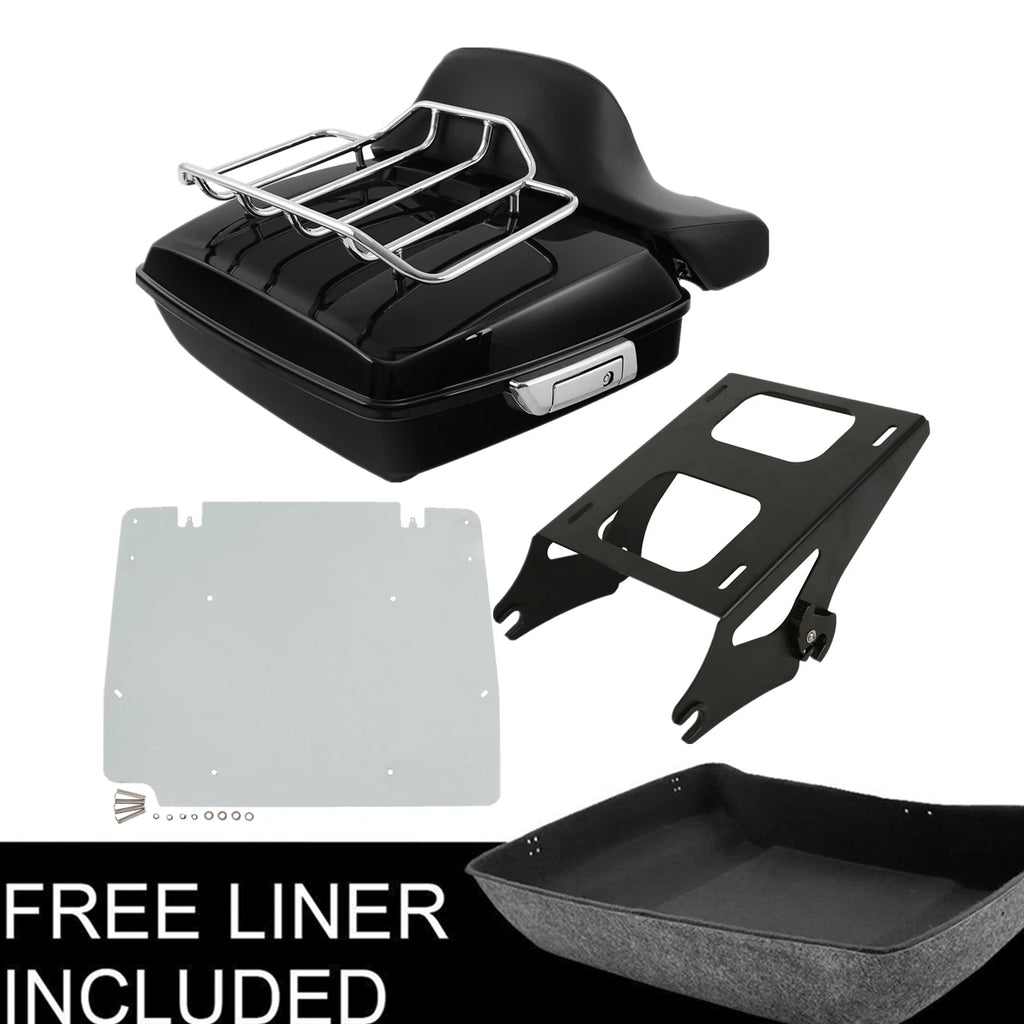 Trunk Backrest Pad Mount Rack Base Plate for Harley Touring (2014–2023)