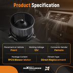 Blower Motor Heater Fan for Freightliner 108SD/M2 112/M2 106 (2010–2023)