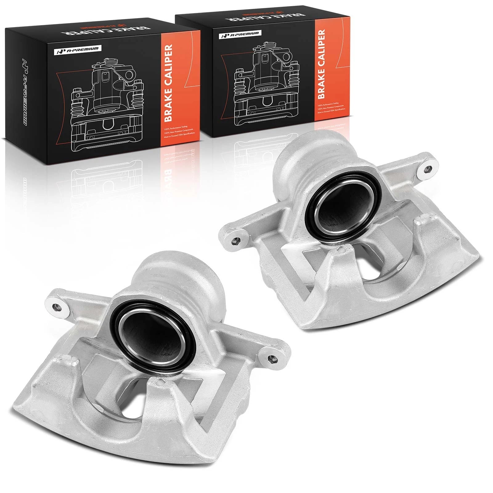 2X Brake Caliper with Steel Piston for Hyundai Genesis Coupe (2010–2016)