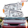 Set of 4 Headlights and Corner Lights for Corolla (2001–2002)