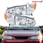 Set of 4 Headlights and Corner Lights for Corolla (2001–2002)