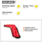 LED Tail Light Brake Lamp Set for Cadillac XT5 (2017–2019) - Driver + Right