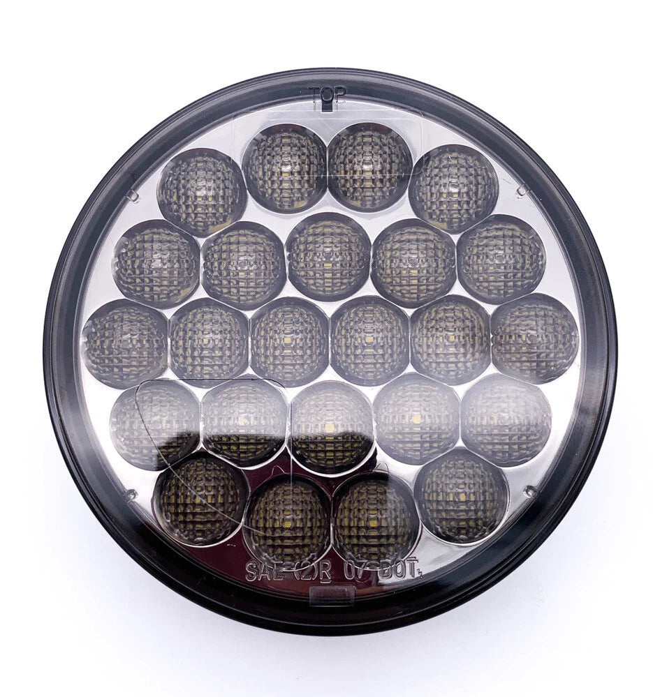 LED Backup Reverse Light 4 Inch Round Pearl White with Smoked Lens for Kia (2000–2024)