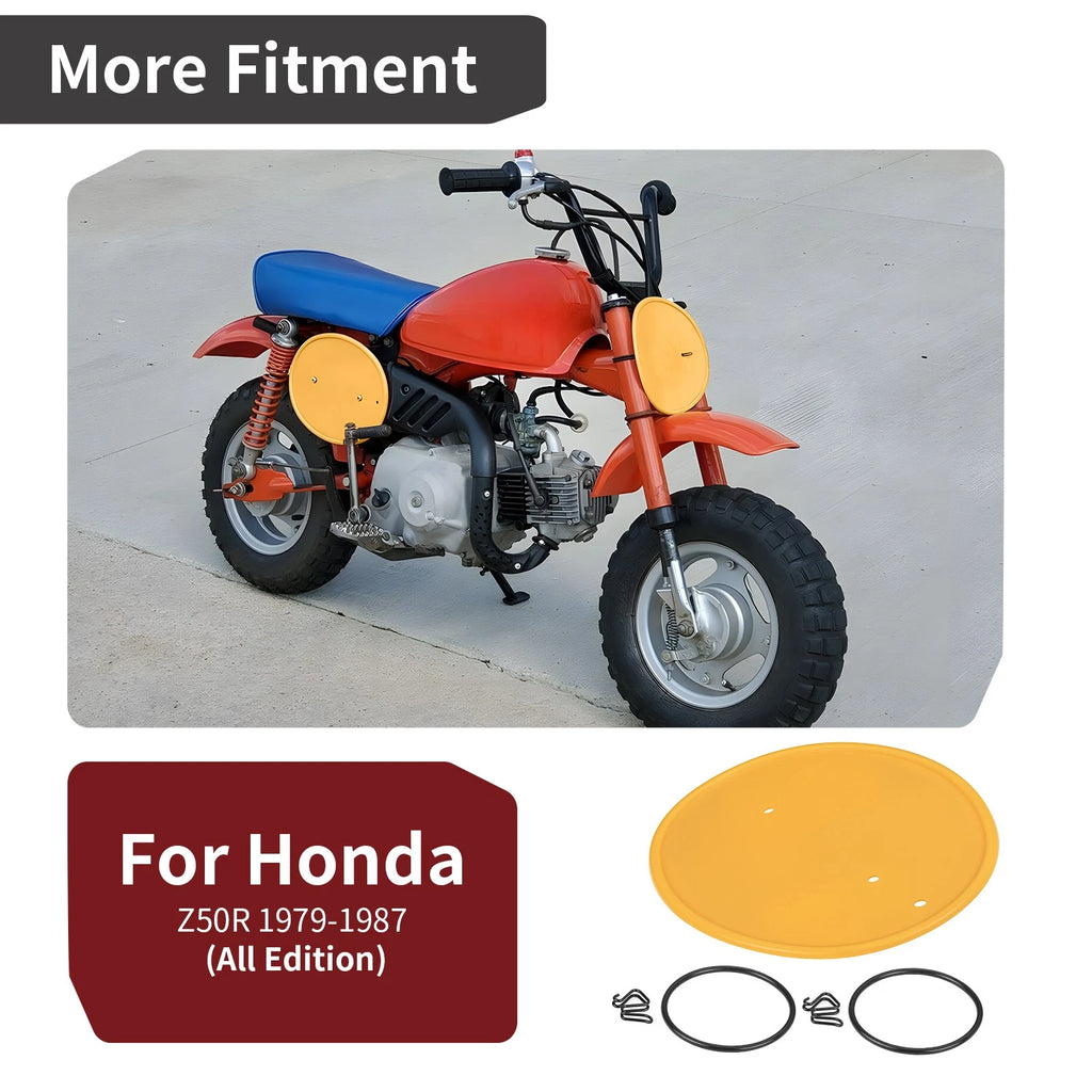 Front Number Plate with Mount Clips Kit for Honda Z50R (1979–1987)