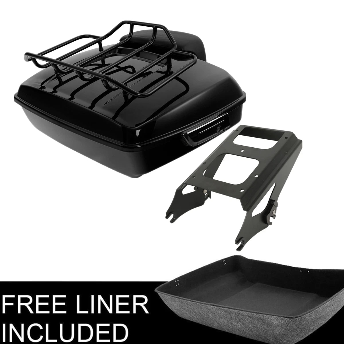 Chopped Trunk Mount Rack for Harley Touring Street Road Glide (2009–2013)