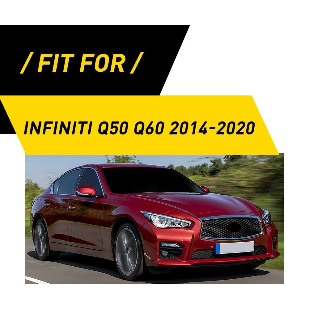 Dashboard Frame Cover Trim for Infiniti Q50 Q60 (2014–2020) Carbon Fiber