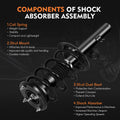 2 Complete Struts Springs & Mounts + 2 Rear Shocks for Ford Taurus (2010–2011)