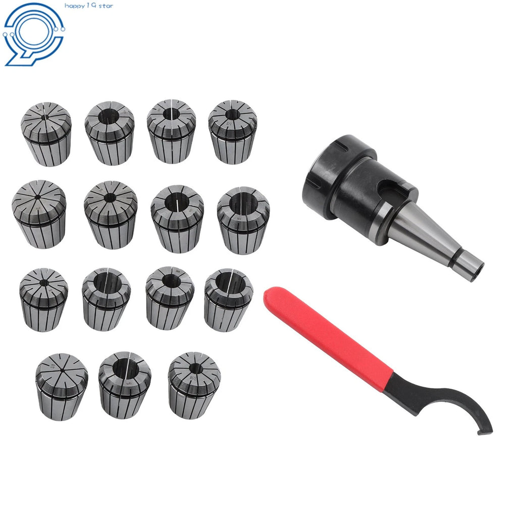 Collet Chuck Tool Holder Set for NMTB30 ER40 (17 Pack) .0005" Runout