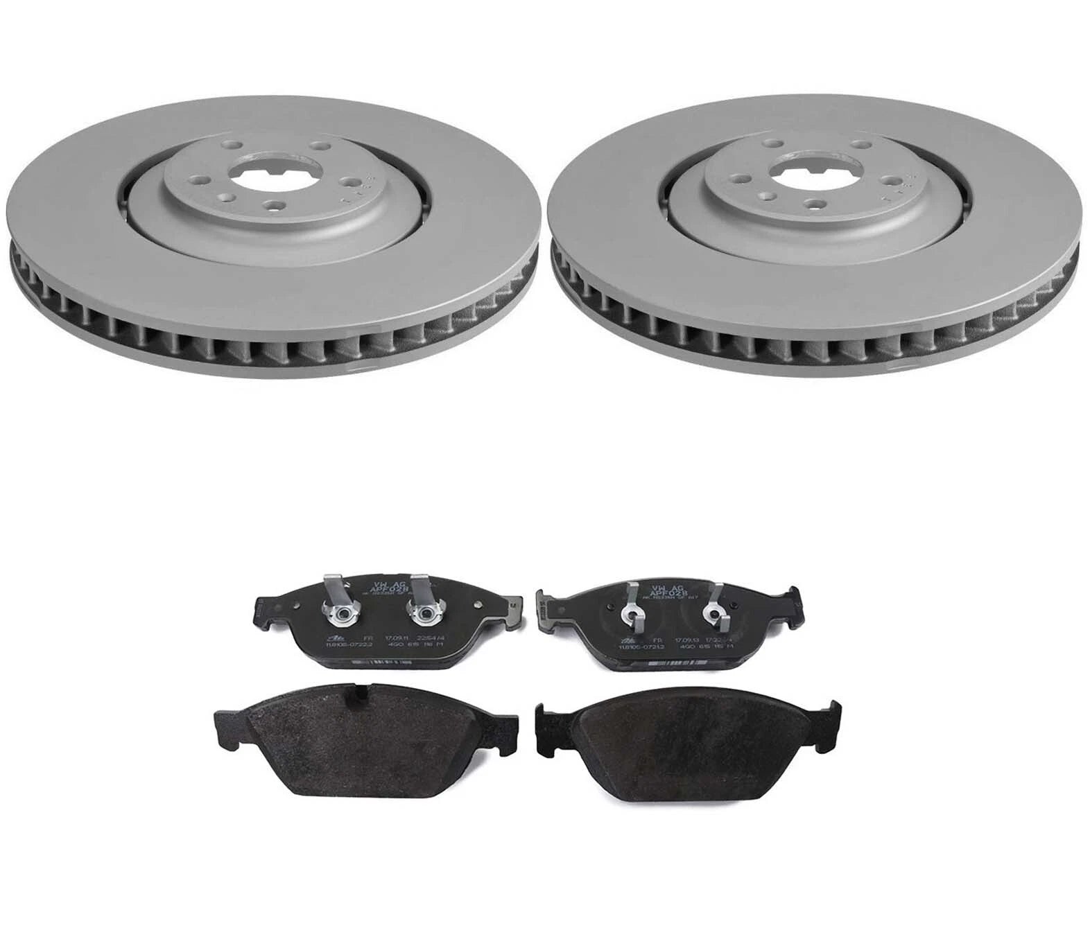 Front Brake Kit 320mm Disc Rotors & Pad Set for Audi A8 Quattro