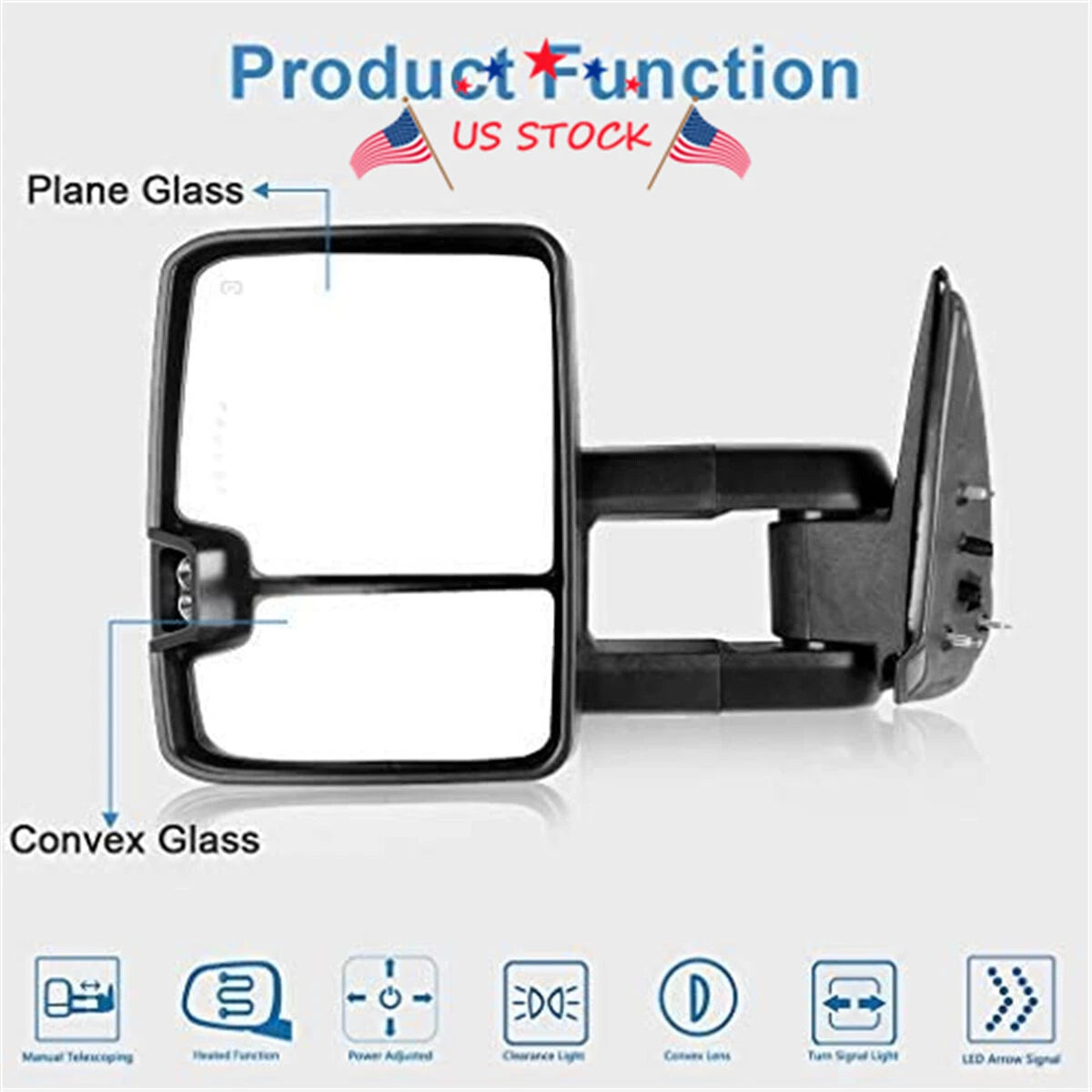 Towing Mirrors for Chevy Tahoe GMC Yukon (2003–2006)