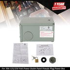 30 Amp RV Generator Inlet Box for NEMA L5-30R (125/250 Volt)