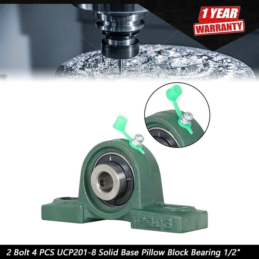 Set of 4 Solid Base Pillow Block Bearings for Make Model