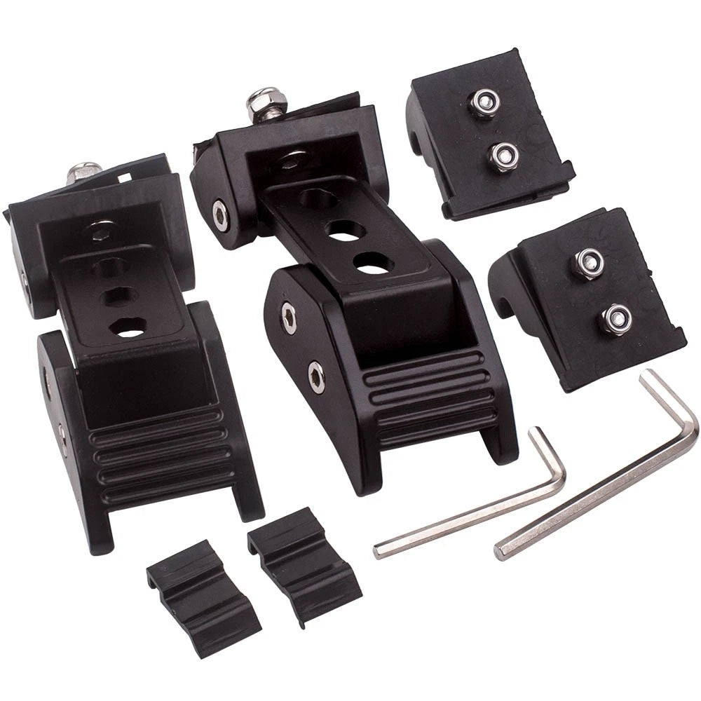 2 Pcs Hood Latch Locking Catch for Jeep Wrangler JK JL (2007–2023) w/Rubber Pads
