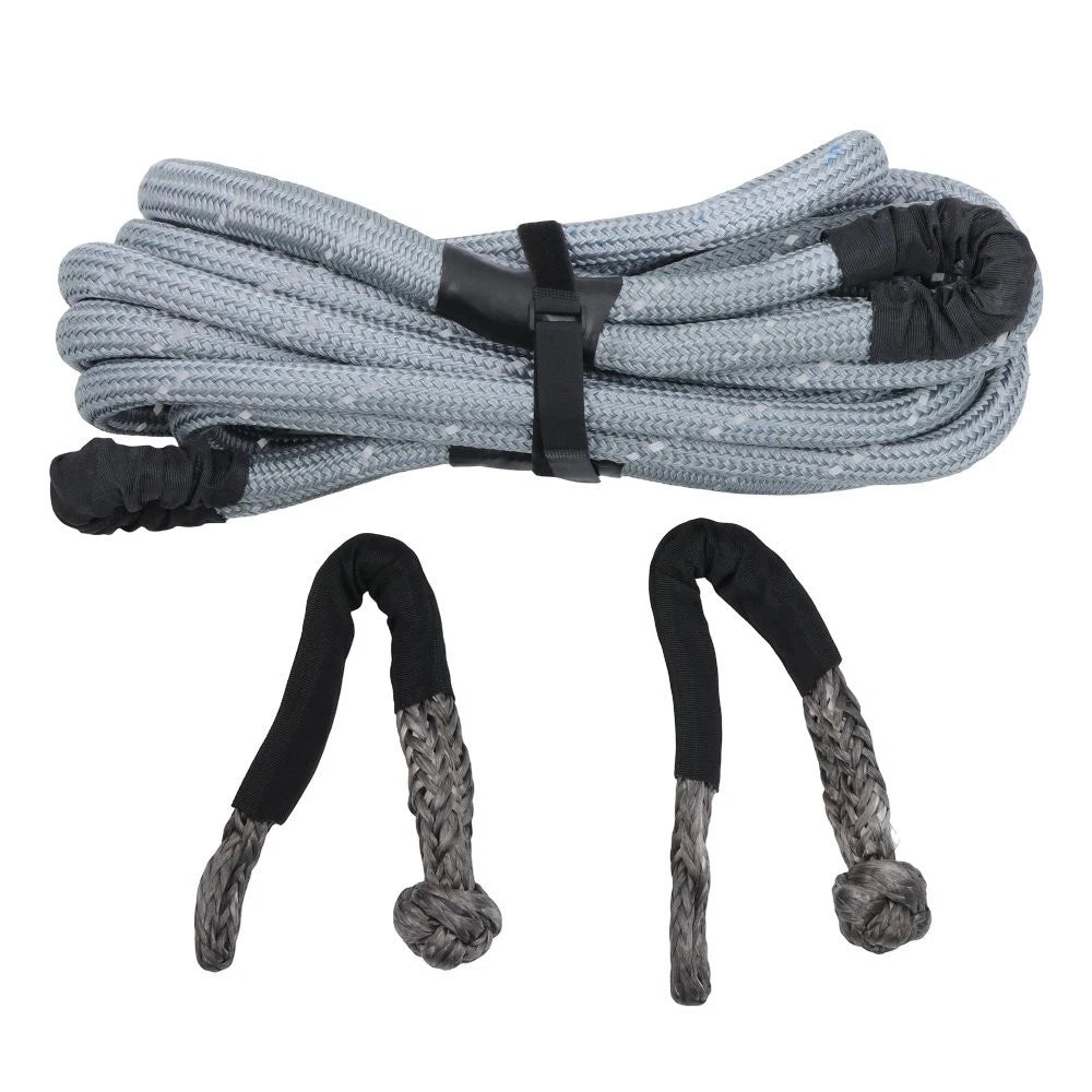 Kinetic Recovery Tow Rope 1" x 30' with 2 Soft Shackles for Car Truck