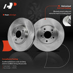 Front Disc Brake Rotors & Ceramic Pads for Honda Ridgeline (2012-2014)